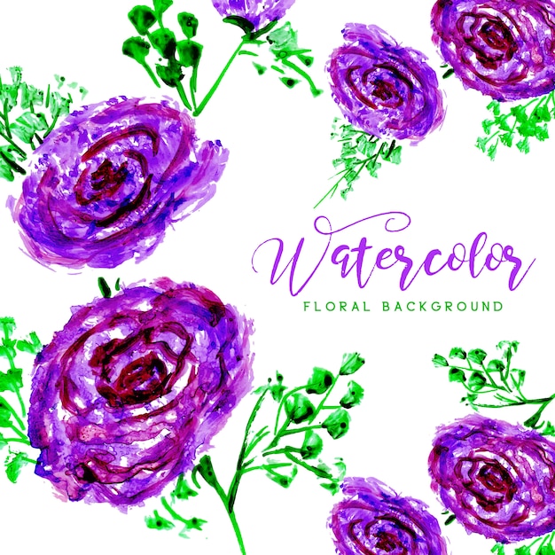 Vector waterverf bloemen multifunctionele achtergrond