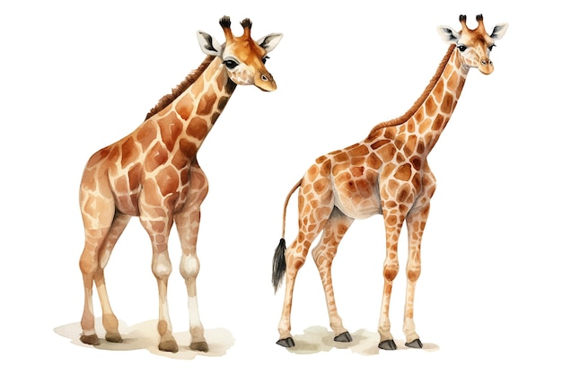 Vector waterverf van giraffe