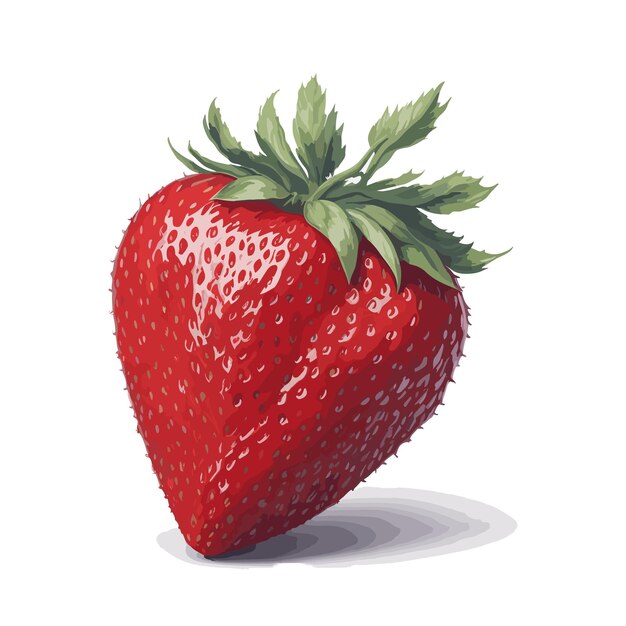 Waterverf vector strawberry fruit clipart bewerkbare witte achtergrond