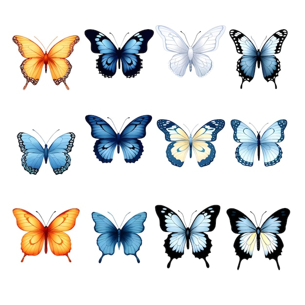 waterverf vlinder illustratie