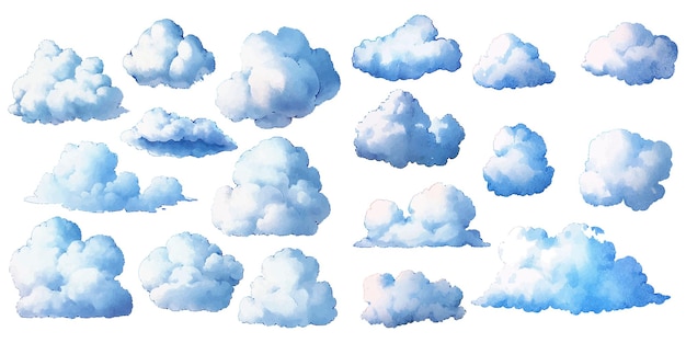 Vector waterverf wolk clipart