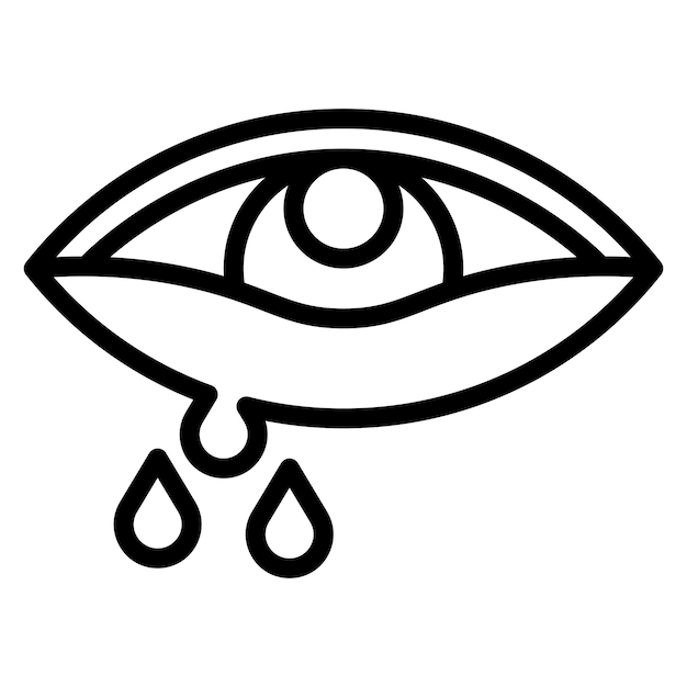 Watery Eyes icon vector image Can be used for Allergy Symptoms