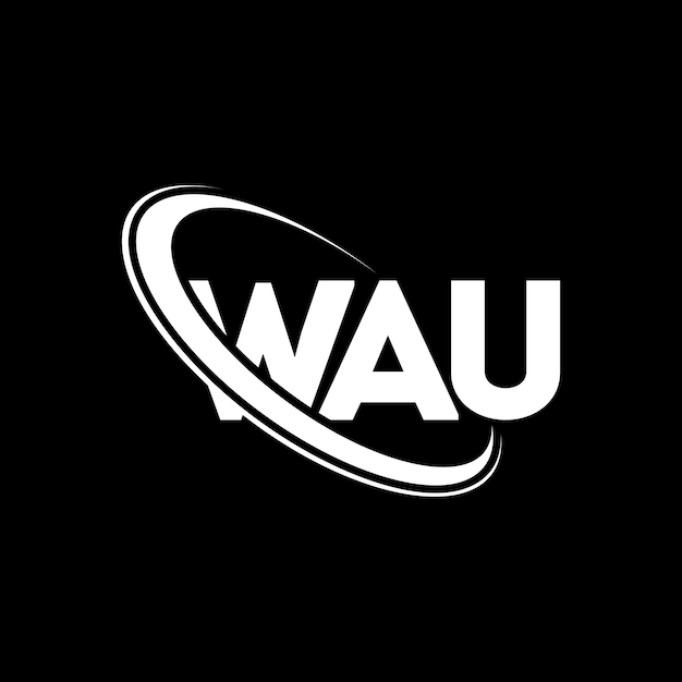 Vector wau logo wau letter wau letter logo ontwerp initialen wau logo gekoppeld aan cirkel en hoofdletters monogram logo wau typografie voor technologiebedrijf en vastgoedmerk