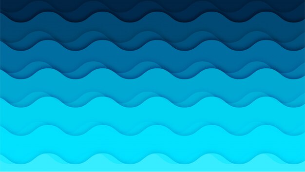 wave abstract background with blue color