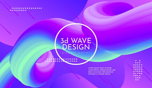 Vector wave abstract dynamic background