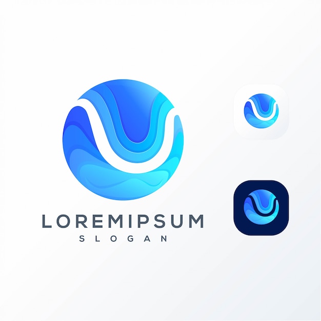 Wave abstract logopremium vector