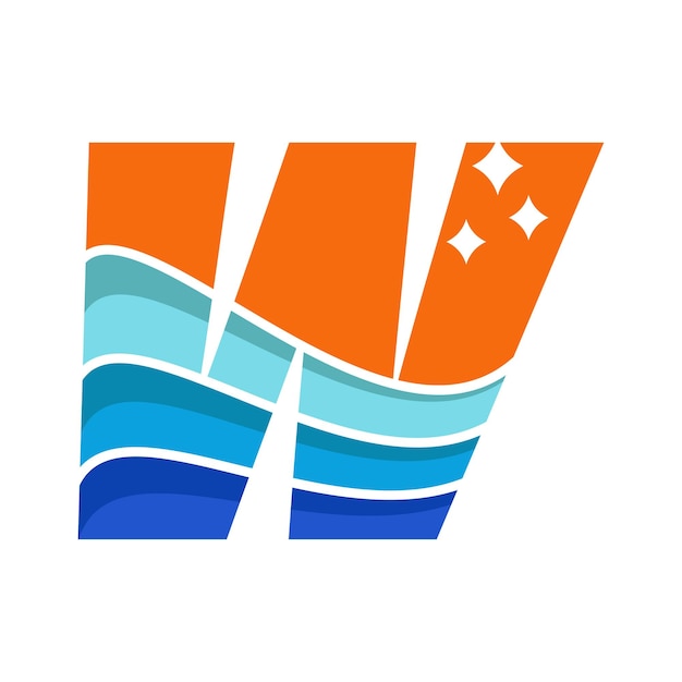 Wave alfabet W-logo