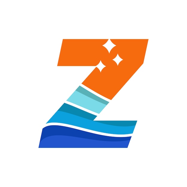 Wave alphabet z logo