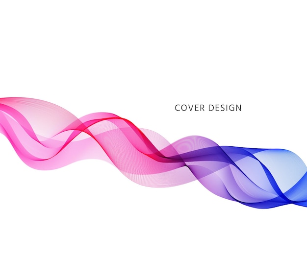 Vector wave background. abstract wavy banner. backdrop with curved flow lines. illustration