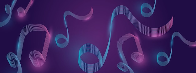 Vector wave background curve