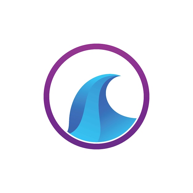 Wave beach logo vector