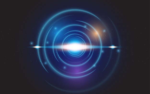 Wave circle abstract background waveform space concept