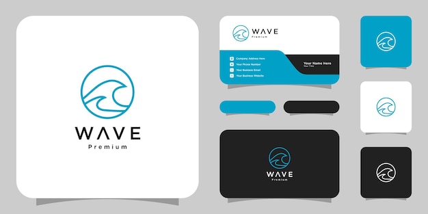 Wave circle logo vector design