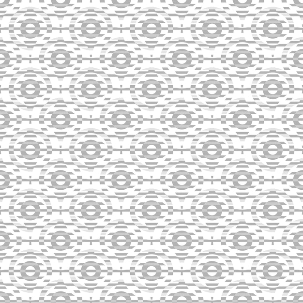 Wave curve horizontal stripes seamless pattern silver color on white background waves line seamless