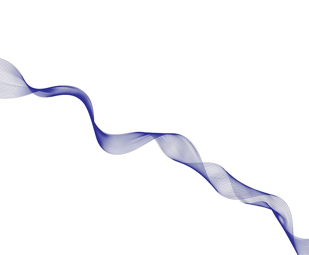 Вектор Волнистый дизайн изогнутая волнистая линия с гладкой полосой