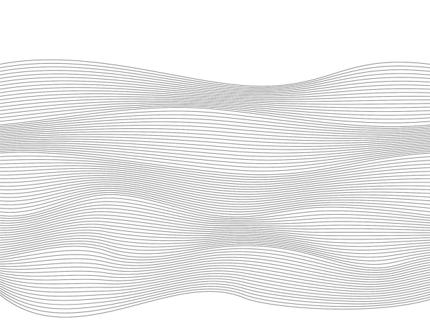 Vector wave design element veel parallelle lijnen golvend form07