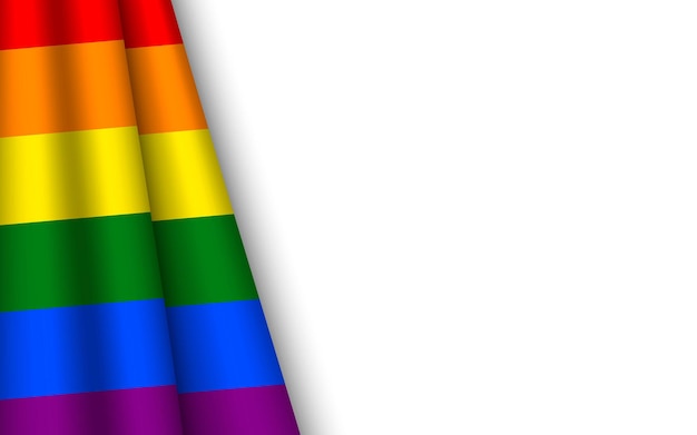 Wave flag of LGBT pride with copyspace background