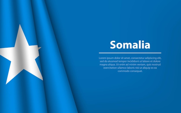 Copyspace の背景を持つソマリアの波の旗