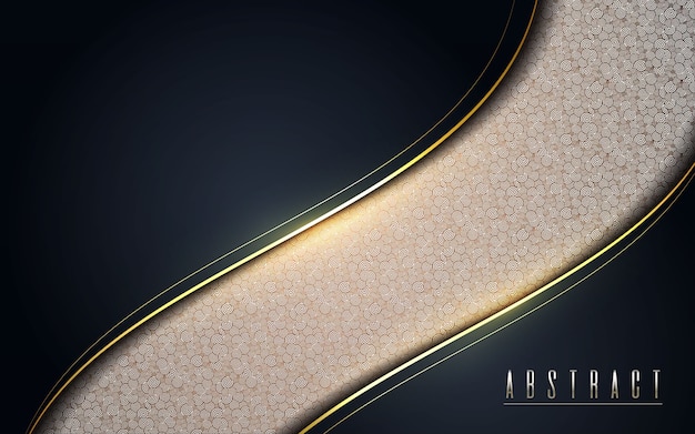 Vector wave gold texture luxury abstract pattern background