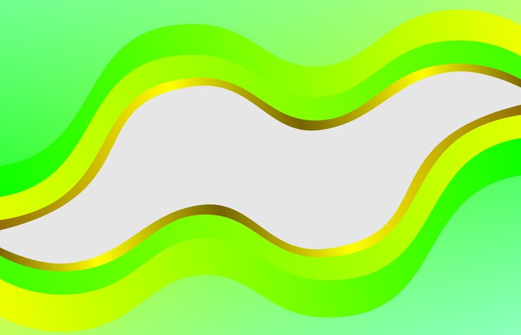 Vector 녹색 파동 그라디언트 배경 현대 추상 디자인