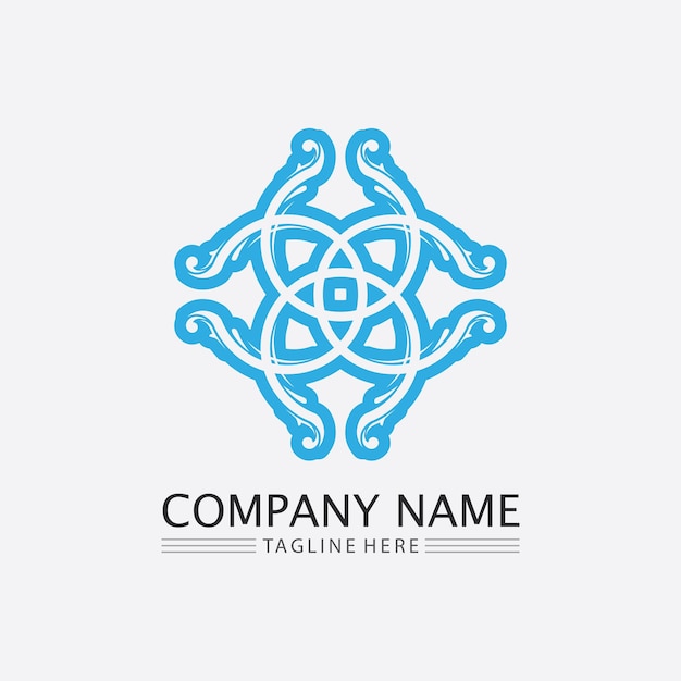 Wave icon and water drop vector illustration design logo business