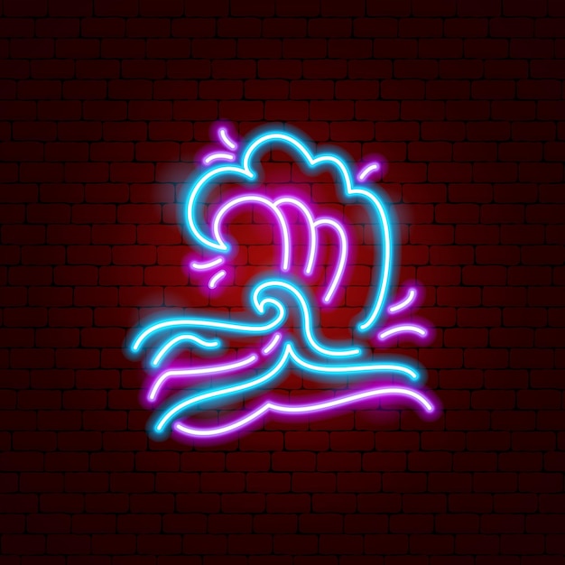 Wave Japanese Neon Sign