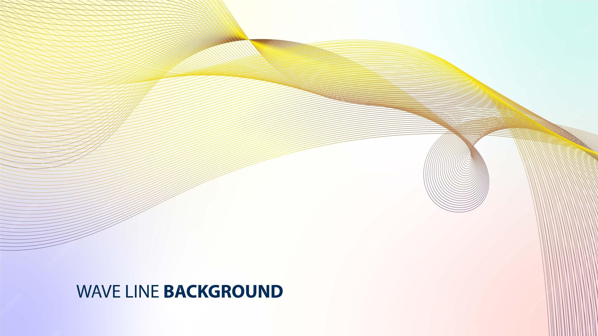 Premium Vector | Wave line background
