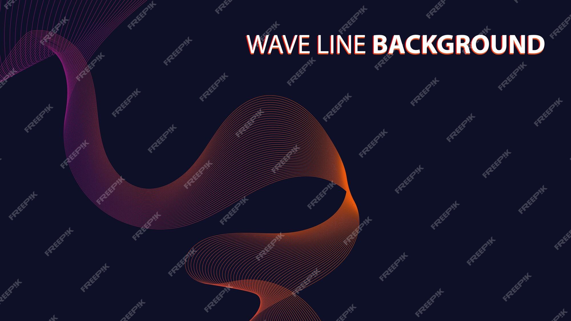 Premium Vector | Wave line background