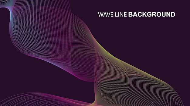 Wave line background