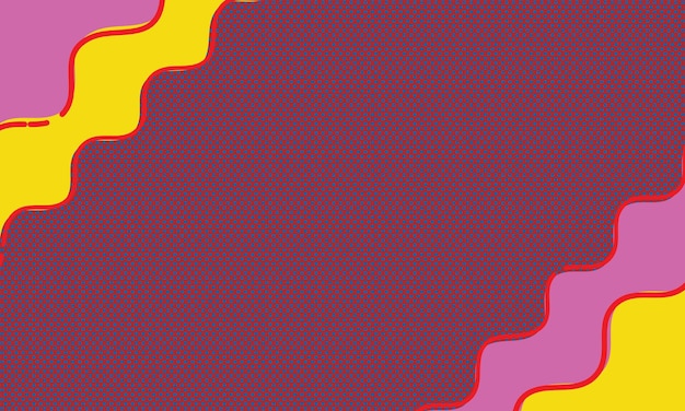 Vector wave line on gray polka dot background