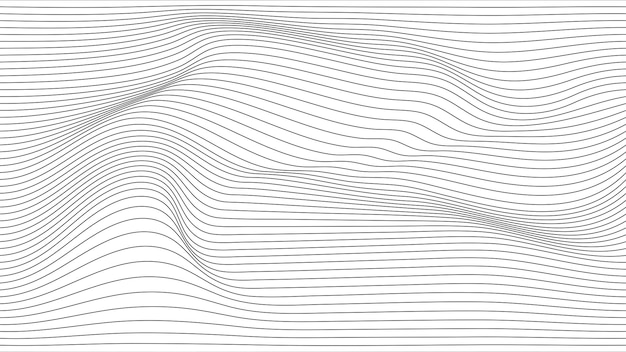 Wave line pattern on white background Abstract background Vector illustration