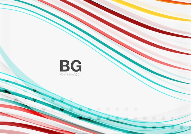 Sfondo astratto delle linee d'onda sfondo del modello vettoriale per le opzioni del numero del diagramma di layout del flusso di lavoro o il web design