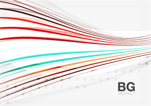 Vettore sfondo astratto delle linee d'onda sfondo del modello vettoriale per le opzioni del numero del diagramma di layout del flusso di lavoro o il web design