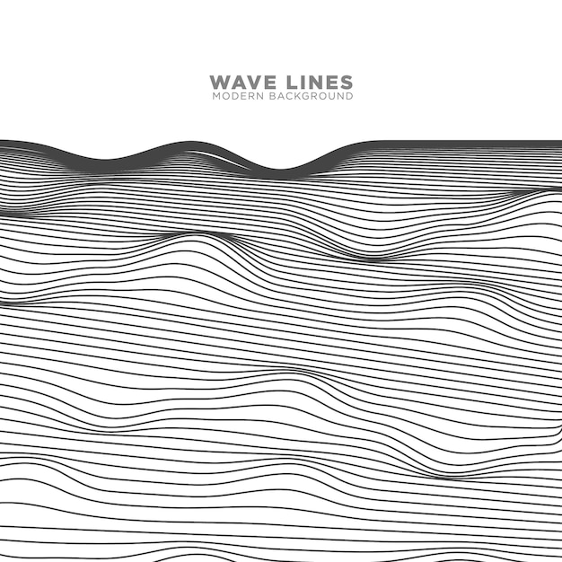 Wave lines modern background