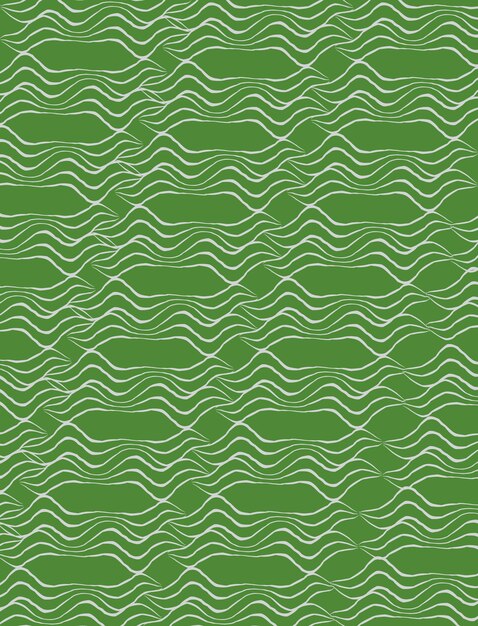 緑がかった緑色の背景色の波線