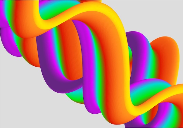 Волновая жидкая форма. абстрактный жидкий фон. модная иллюстрация