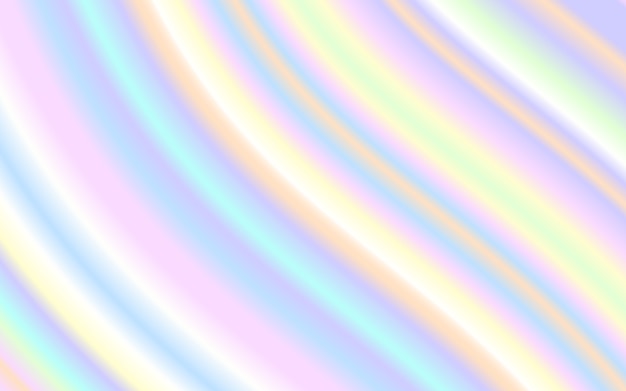 Vector wave liquid shape pastel rainbow color background