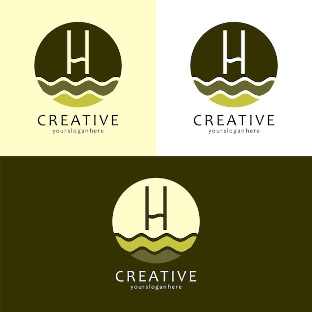 Wave Logo Design met Letter H