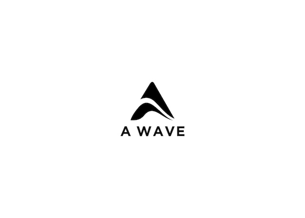Vector a wave logo design vector illustration