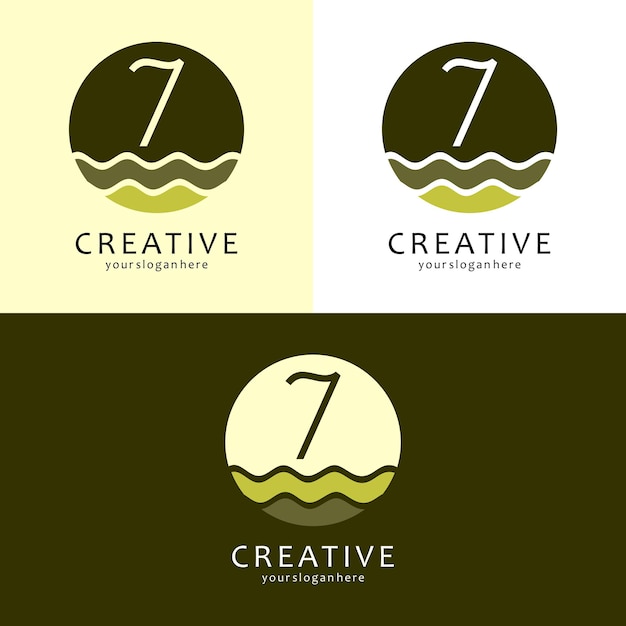 Wave Logo Design with Letter