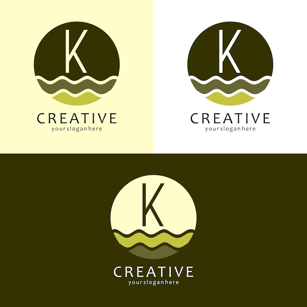 Wave Logo Design with Letter