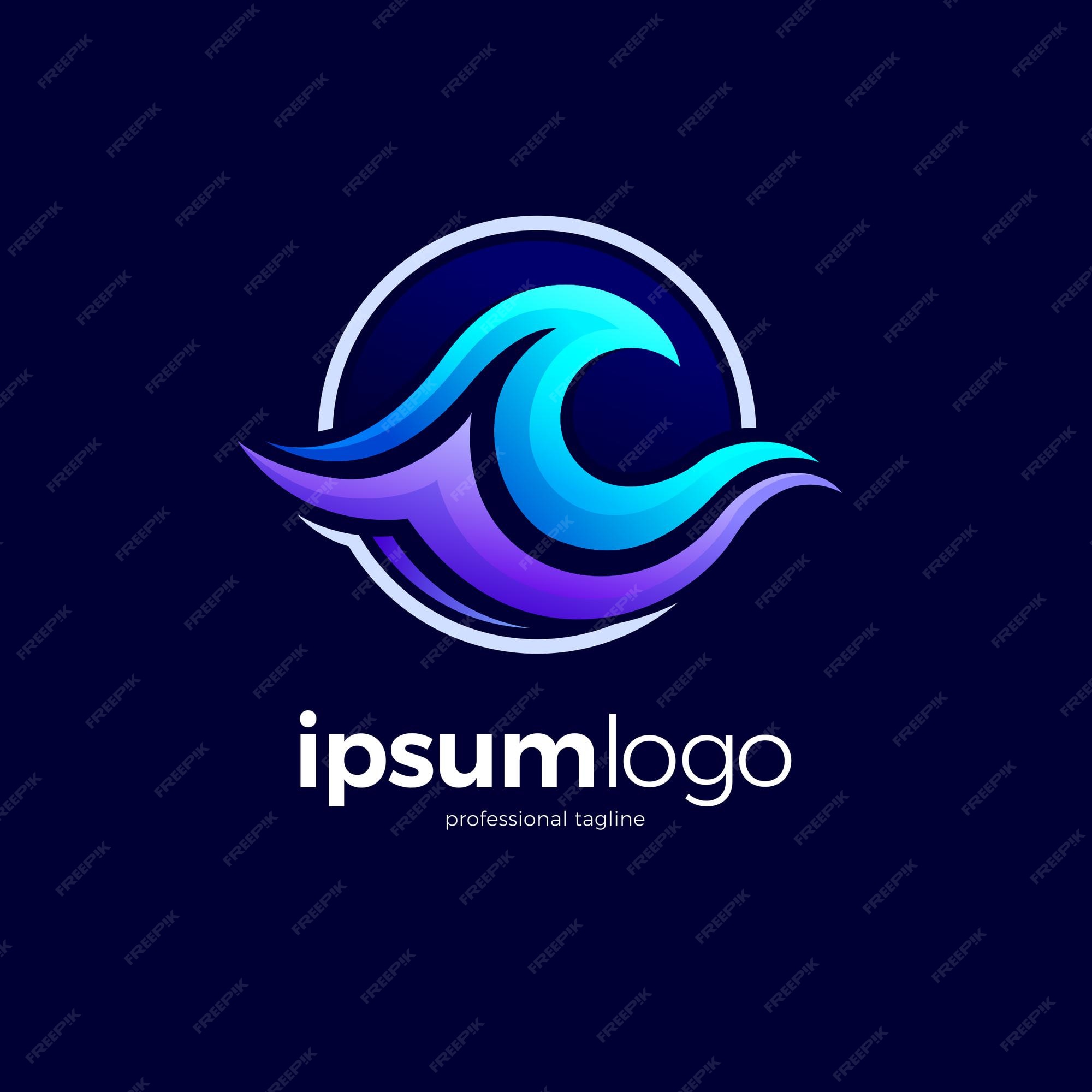 Premium Vector | Wave logo design