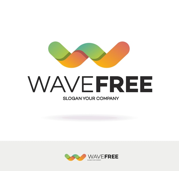 Wave logo isolated on white background for music logotype healthy sign Vector 10 eps