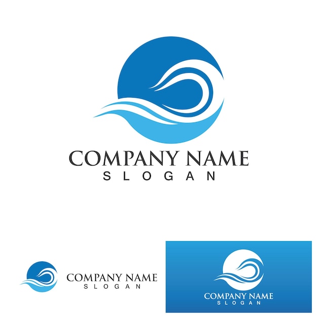 Wave logo and symbol water image Sea ocean river surface