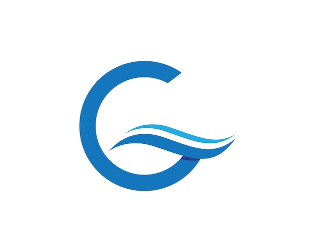 wave logo template vector