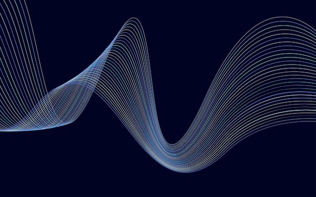 Onda di molte linee colorate sfondo astratto strisce ondulate isolato