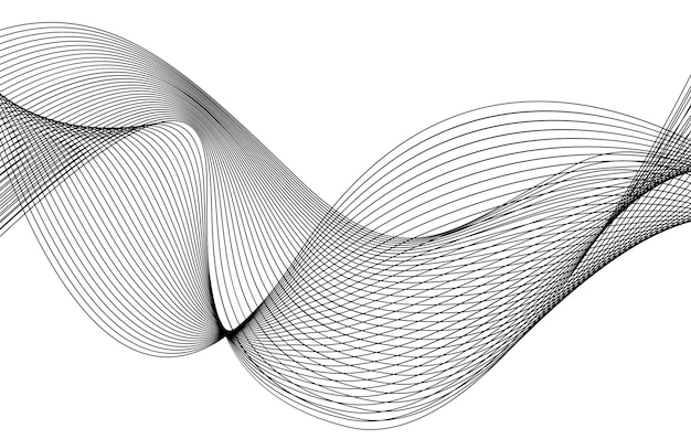 Onda delle molte linee colorate righe ondulate astratte su sfondo bianco isolato linea creativa arte illustrazione vettoriale eps 10 elementi di design creati utilizzando lo strumento di fusione nastro liscio curvo