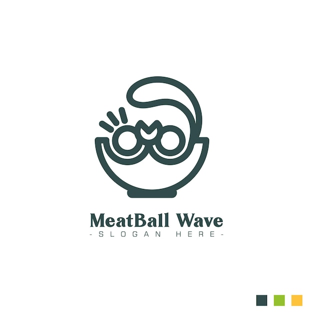 wave meatball vector logo