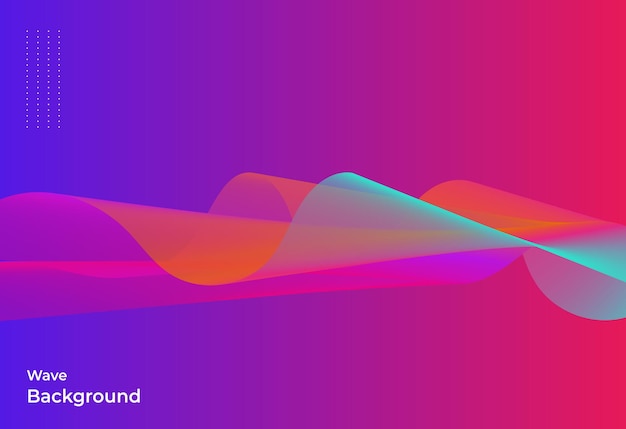 Vector wave modern colorful fluid background design