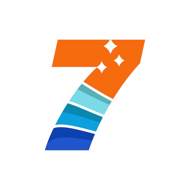 Wave numeriek 7 logo